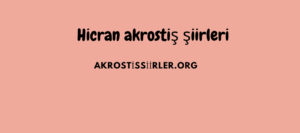 hicran akrostiş