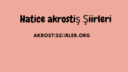 Hatice akrostiş