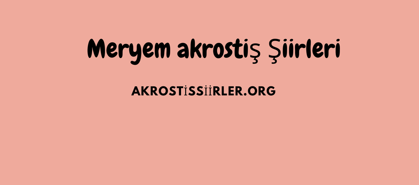 meryem akrostiş